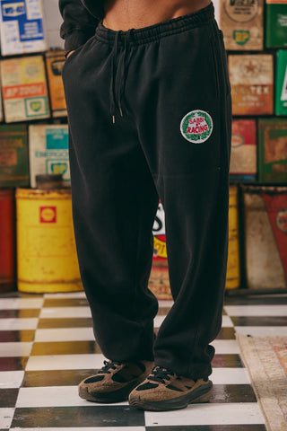 Cuff Leg Sweatpants Be Kind - Acid Wash Black