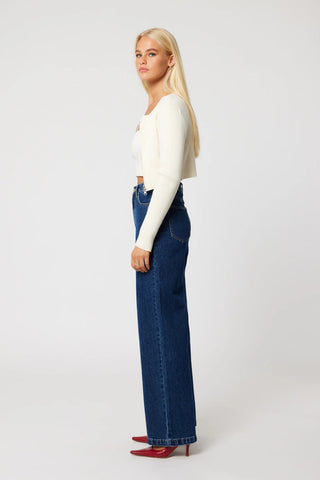 94 Wide Jeans Tara - Dark Blue - Jeans - Abrand - The Soho Movement