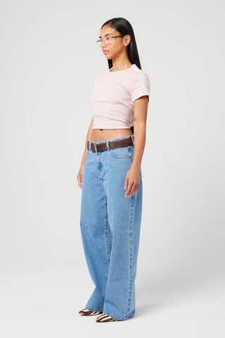 95 Baggy Petite Gigi - Mid Blue - Jeans - Abrand - The Soho Movement