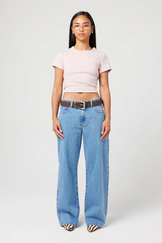 95 Baggy Petite Gigi - Mid Blue - Jeans - Abrand - The Soho Movement