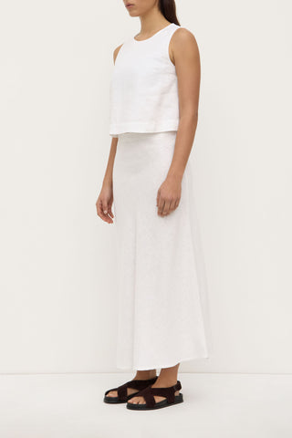 Estelle Linen Top - White
