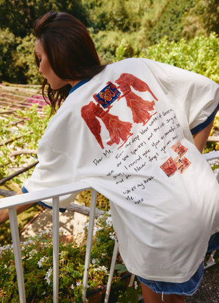 The Very Oversized Greece Love Notes Tee - Snow
