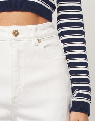 94 Wide Denim Jean - White Gold