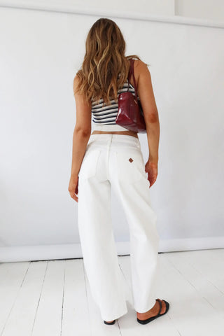 99 Low Barrel Jean - White Gold