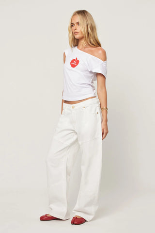 99 Low Barrel Jean - White Gold