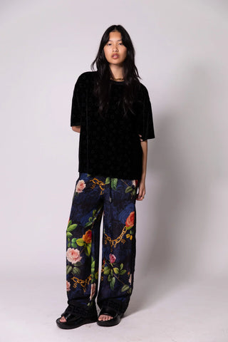 Chains and Roses Silk Vacay Pant
