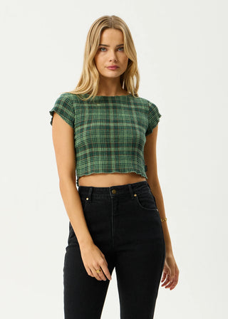 Lonnie Seersucker Top - Hunter Green