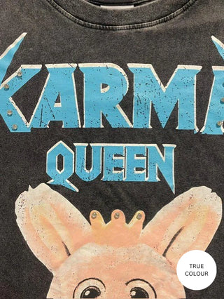 The Karma Queen Bling Tee - Black