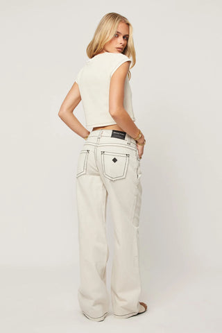 Rebellion Crop Tee - Dirty White