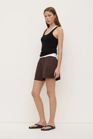 Everyday Poplin Short - Ganache