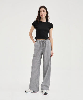 Striped Tie Pants - Black Stripe