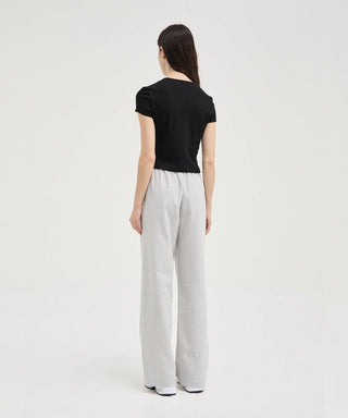 Striped Tie Pants - White Stripes