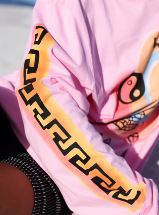 Cosmic World Long Sleeve Tee - Pink
