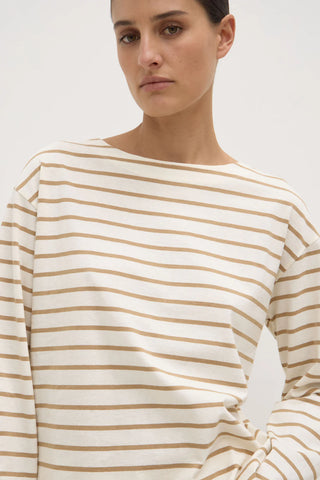 Bonnie Long Sleeve Tee - Tan/Antique White