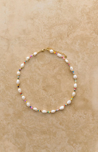 Barbados Colored Stones Freshwater Pearl Necklace - Necklaces - Indigo and Wolfe - The Soho Movement
