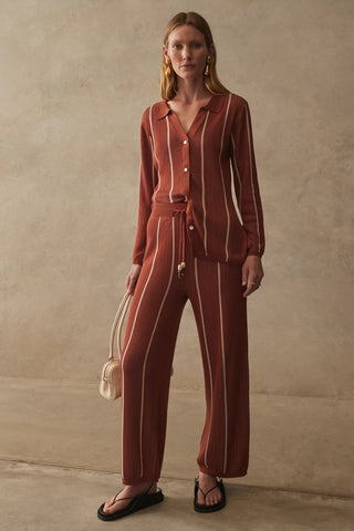 Briar Knit Shirt - Tuscan - Long sleeve tops - Sancia - The Soho Movement