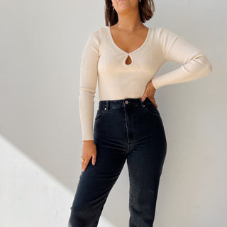 Camila Knit Top - Cream - Minkpink - The Soho Movement