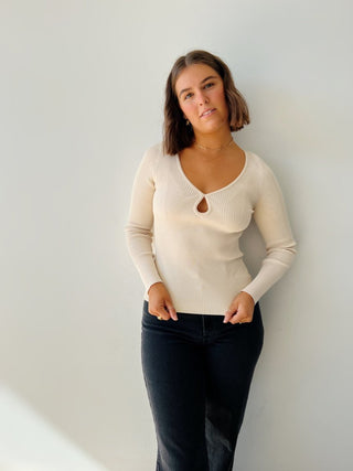 Camila Knit Top - Cream - Minkpink - The Soho Movement