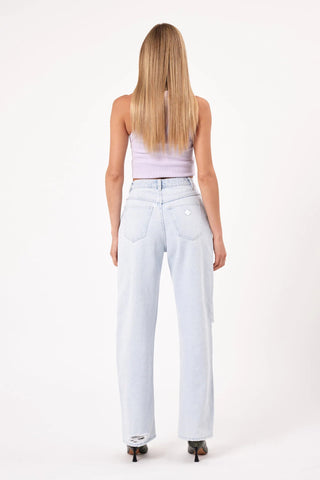 Carrie Jean Iris Rip - Bleached Vintage Blue - Jeans - Abrand - The Soho Movement