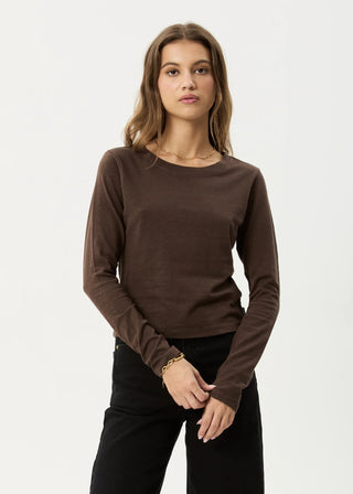 Elevate Long Sleeve Tee - Coffee - Long sleeve tops - Afends - The Soho Movement