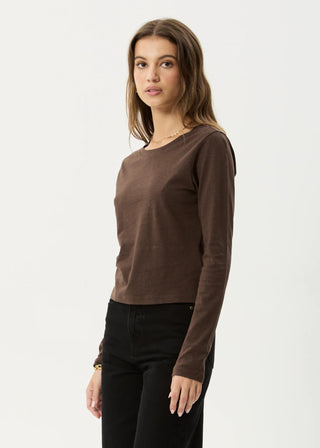 Elevate Long Sleeve Tee - Coffee - Long sleeve tops - Afends - The Soho Movement