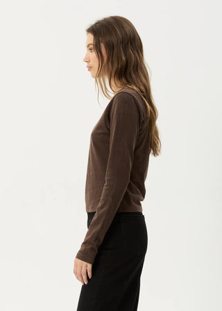 Elevate Long Sleeve Tee - Coffee - Long sleeve tops - Afends - The Soho Movement