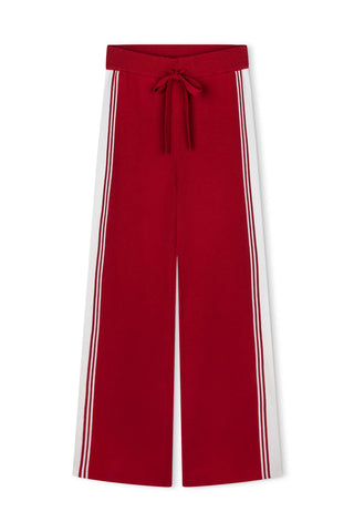 Emery Pant - Wine/Ecru - Knitted pants - Arcaa Movement - The Soho Movement