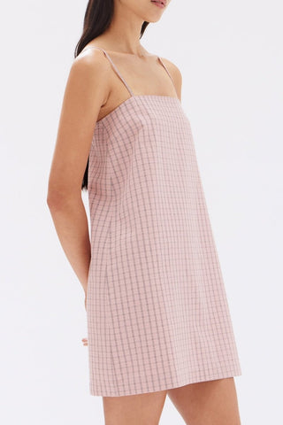 Emile Seersucker Mini Shift - Pomello Check - Dresses - Assembly Label - The Soho Movement