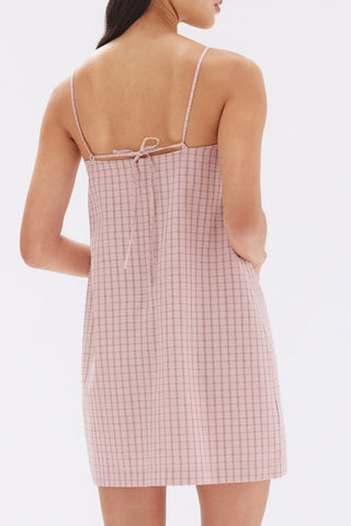 Emile Seersucker Mini Shift - Pomello Check - Dresses - Assembly Label - The Soho Movement