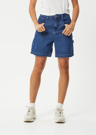 Emilie Hemp Workwear Short - Authentic Blue - Denim Shorts - Afends - The Soho Movement
