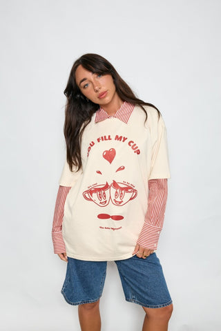 Fill My Cup Tee - Vintage Cream - Tees - The Soho Movement - The Soho Movement
