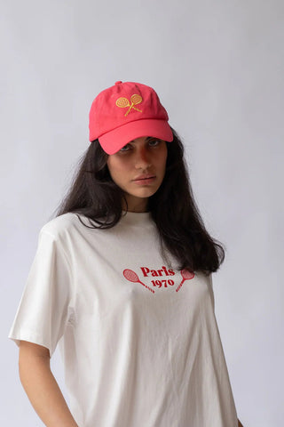 French Tennis Tee - Warm White - Tees - Araminta James - The Soho Movement