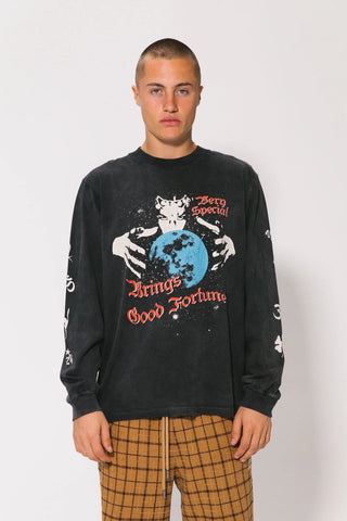 Good Fortune Long Sleeve Tee - Black - Long sleeve tops - Something Very Special - The Soho Movement