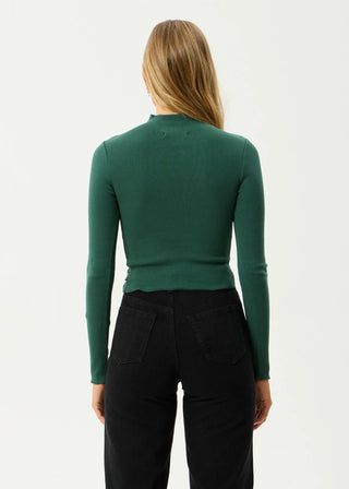 Iconic Rib Long Sleeve Top - Hunter Green - Long sleeve tops - Afends - The Soho Movement