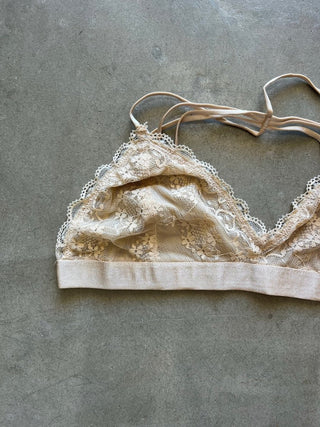 Lace Halter Bralette - Nude - The Soho Movement - The Soho Movement