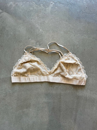 Lace Halter Bralette - Nude - The Soho Movement - The Soho Movement