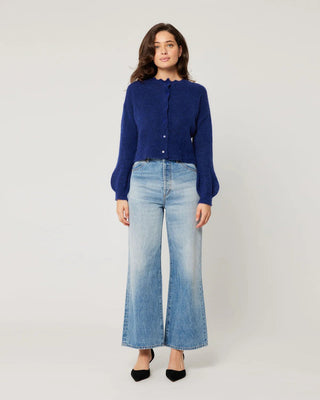 Lace Knit Cardigan - Marine - Cardigan - Rollas - The Soho Movement