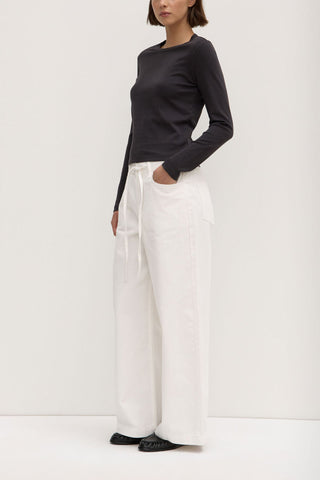 Lyla Long Sleeve Tee - Washed Black - Long sleeve tops - Assembly Label - The Soho Movement