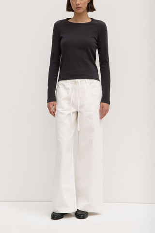 Lyla Long Sleeve Tee - Washed Black - Long sleeve tops - Assembly Label - The Soho Movement