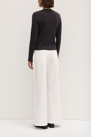 Lyla Long Sleeve Tee - Washed Black - Long sleeve tops - Assembly Label - The Soho Movement