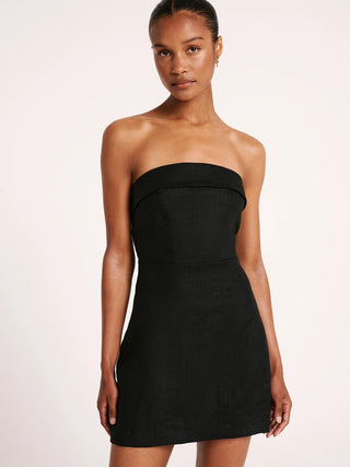 Lyra Linen Dress - Black - Dresses - Nude Lucy - The Soho Movement
