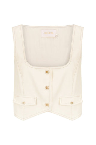 Marci Vest - Cream - Vests - Sancia - The Soho Movement
