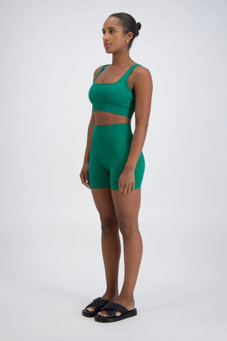 Palermo Seamless Rib Knit Crop Top - Green - Jasmine Alexa - The Soho Movement