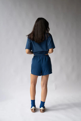 Parisienne Track Short - Midnight Blue - Shorts - Araminta James - The Soho Movement