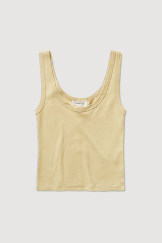Paulina Scoop Tank - Camomile - Singlet - Assembly Label - The Soho Movement