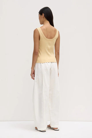 Paulina Scoop Tank - Camomile - Singlet - Assembly Label - The Soho Movement