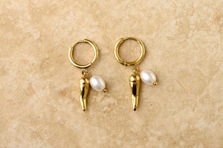 Perla Chilli Earrings - Gold - Earrings - Indigo and Wolfe - The Soho Movement