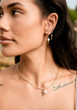 Perla Chilli Earrings - Gold - Earrings - Indigo and Wolfe - The Soho Movement