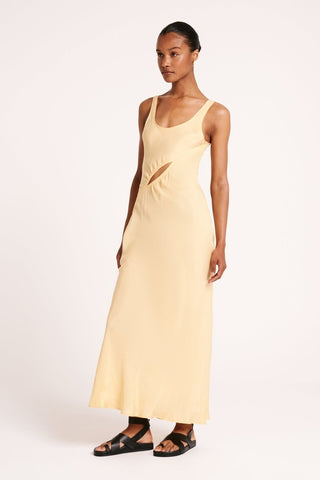 Rei Cupro Dress - Straw - Nude Lucy - The Soho Movement