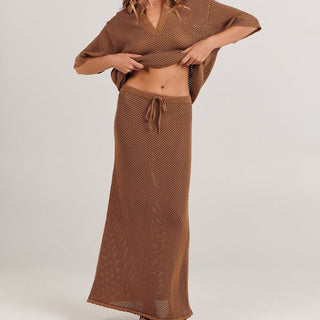 Sarah Maxi Skirt - Brown - Charlie Holiday - The Soho Movement